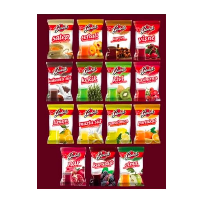 Meyve Aromalı İçecek Tozu 250 Gr Koli 12 Li